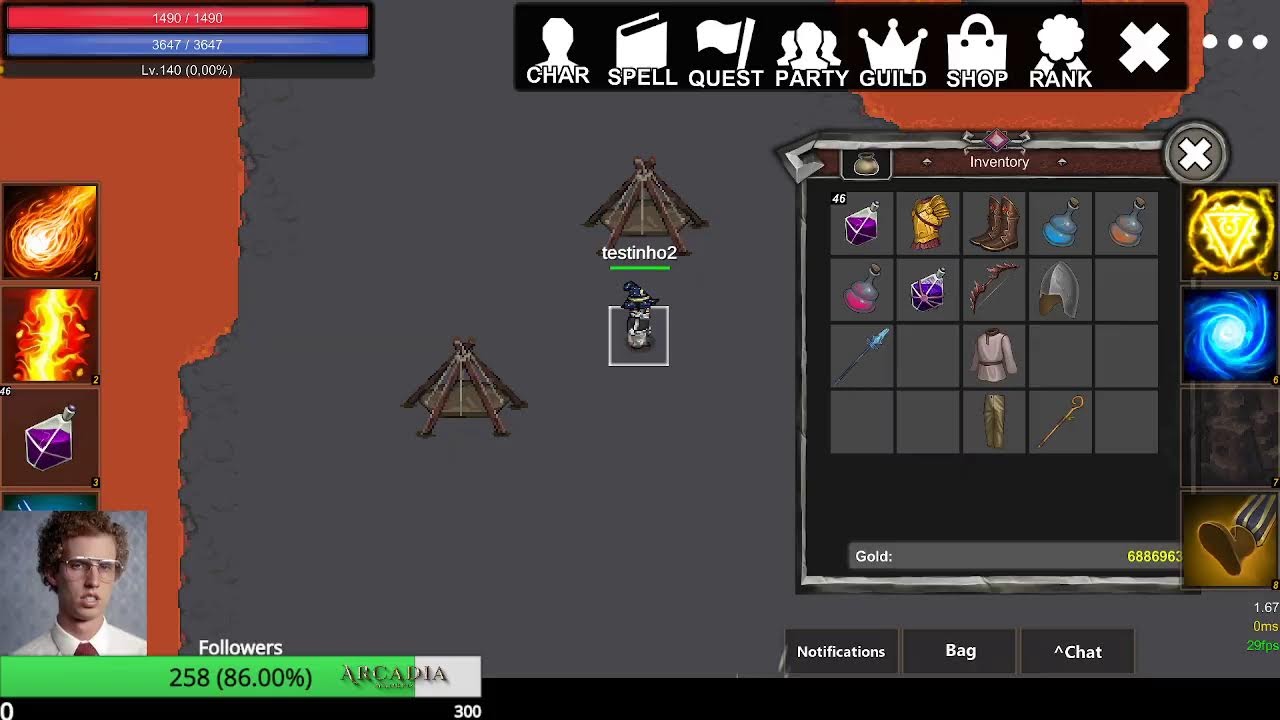 GM awwHugo. Sorteiode Gemas e Premium account. Evento: NPC QUEST COM OS NOVINHOS!
