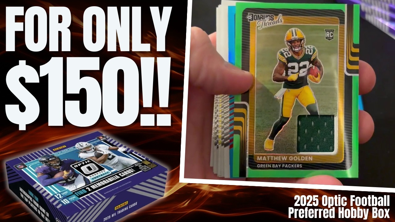 ONLY $150!!! 2025 Panini Donruss Optic PREFERRED Hobby Boxes are nice!!!