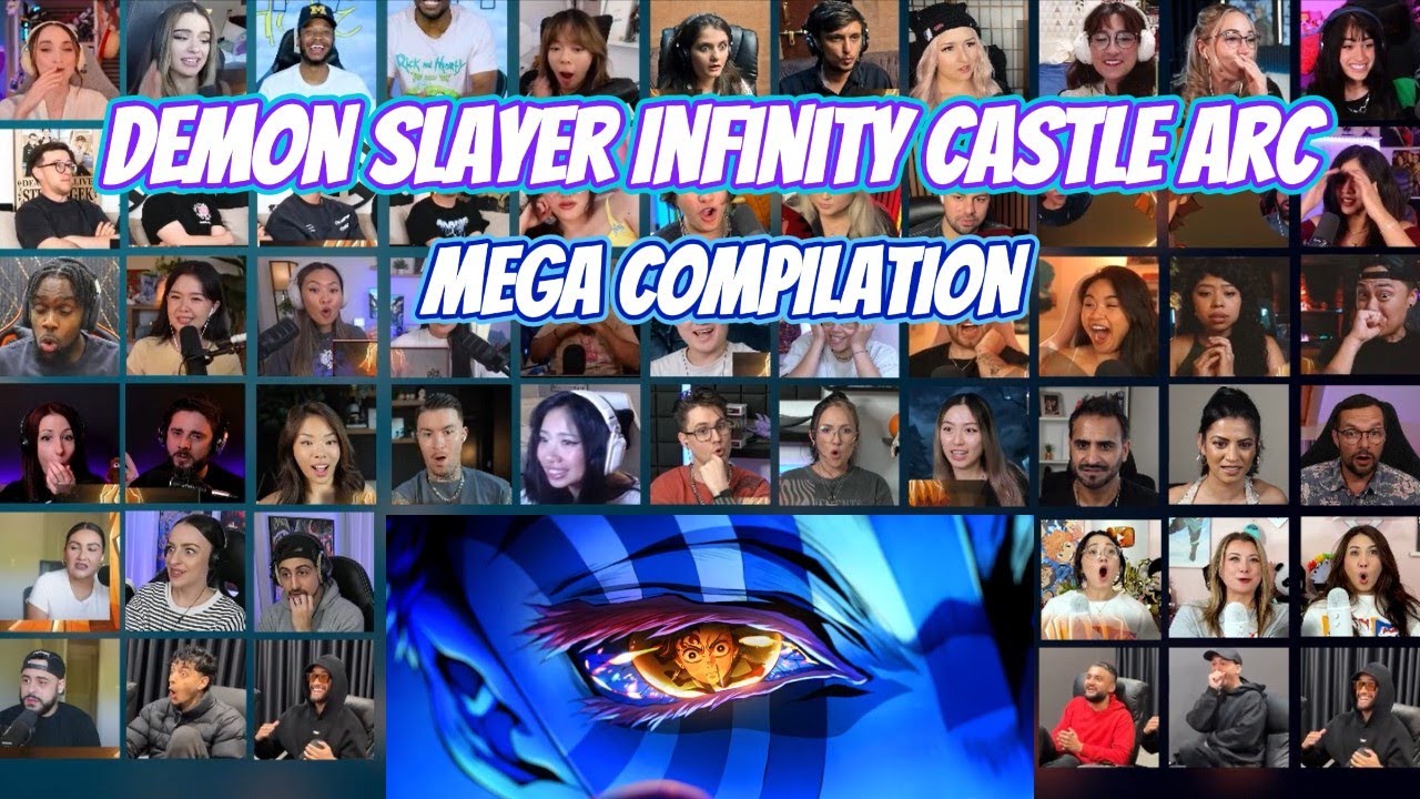 (50+ Reactors) Demon Slayer Infinity Castle Arc Trailer Reaction Mashup