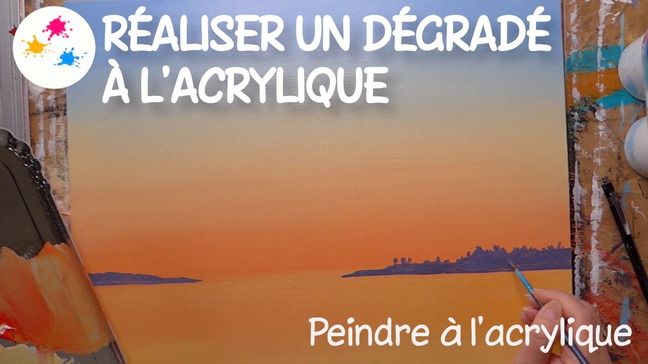 Comment réaliser un dégradé à l'acrylique