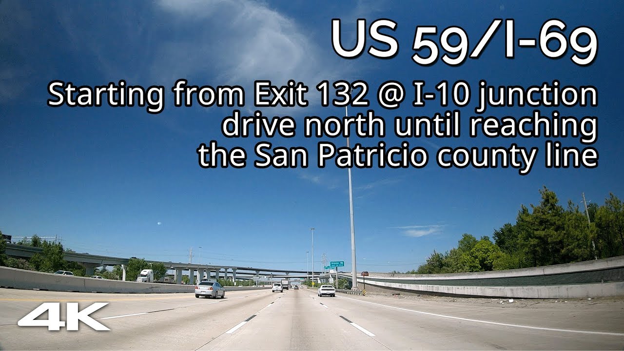 US-59/I-69: Houston, TX to Cleveland, TX - Eastex Freeway [4K]