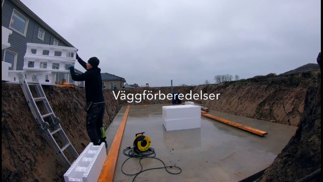 Thermopoolbygge till 2021 - Väggförberedelser