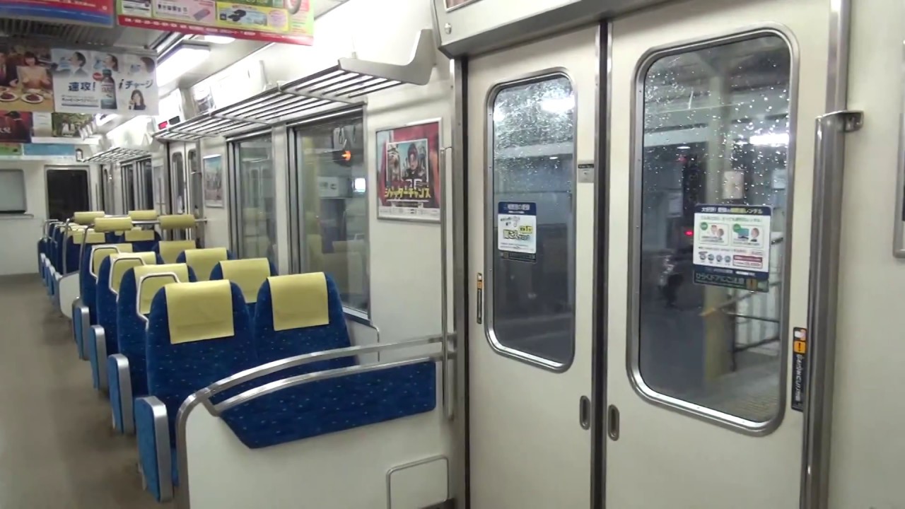 京阪800系 深夜のびわこ浜大津発御陵行き最終電車の車内 びわこ浜大津⇒御陵