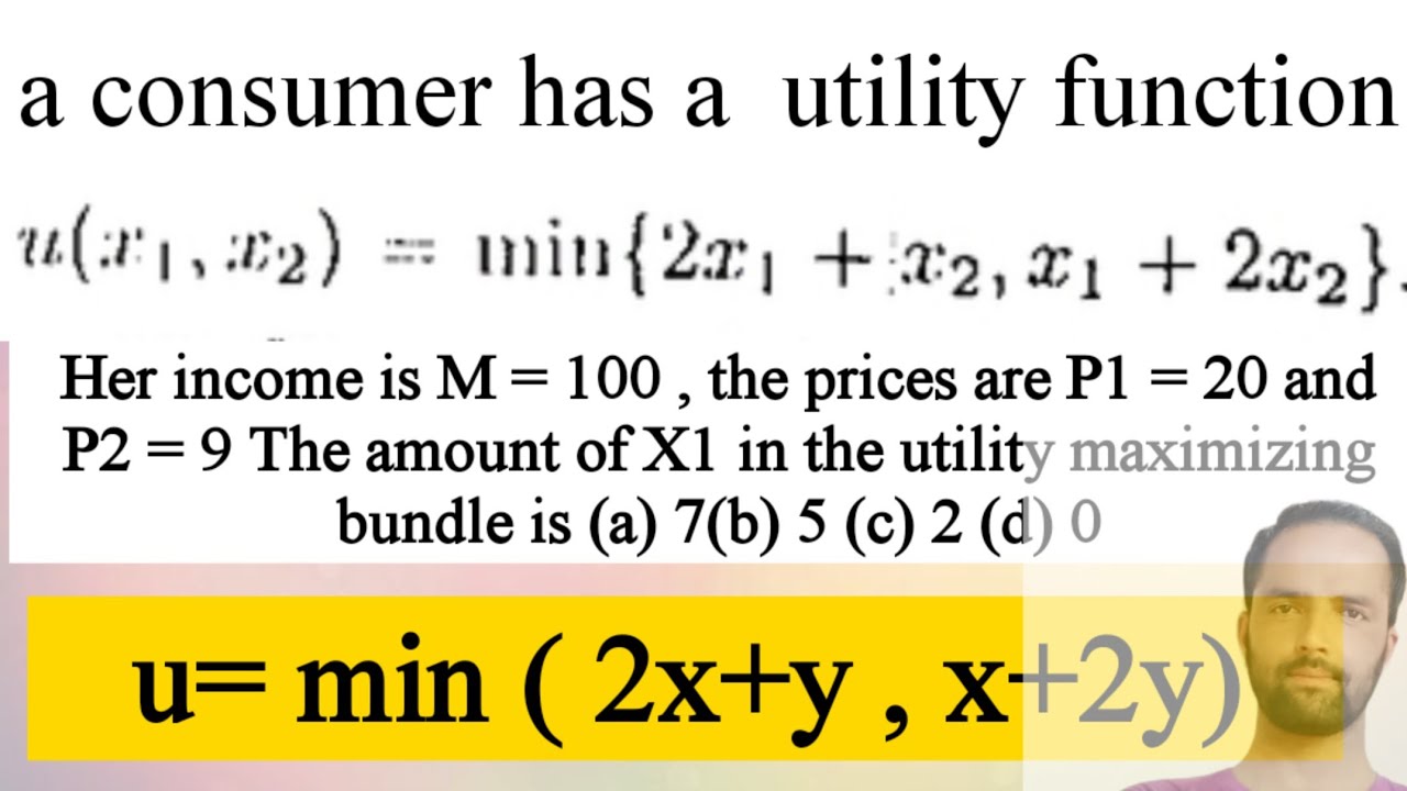 min utility function U= min ( 2x+y , x+2y)