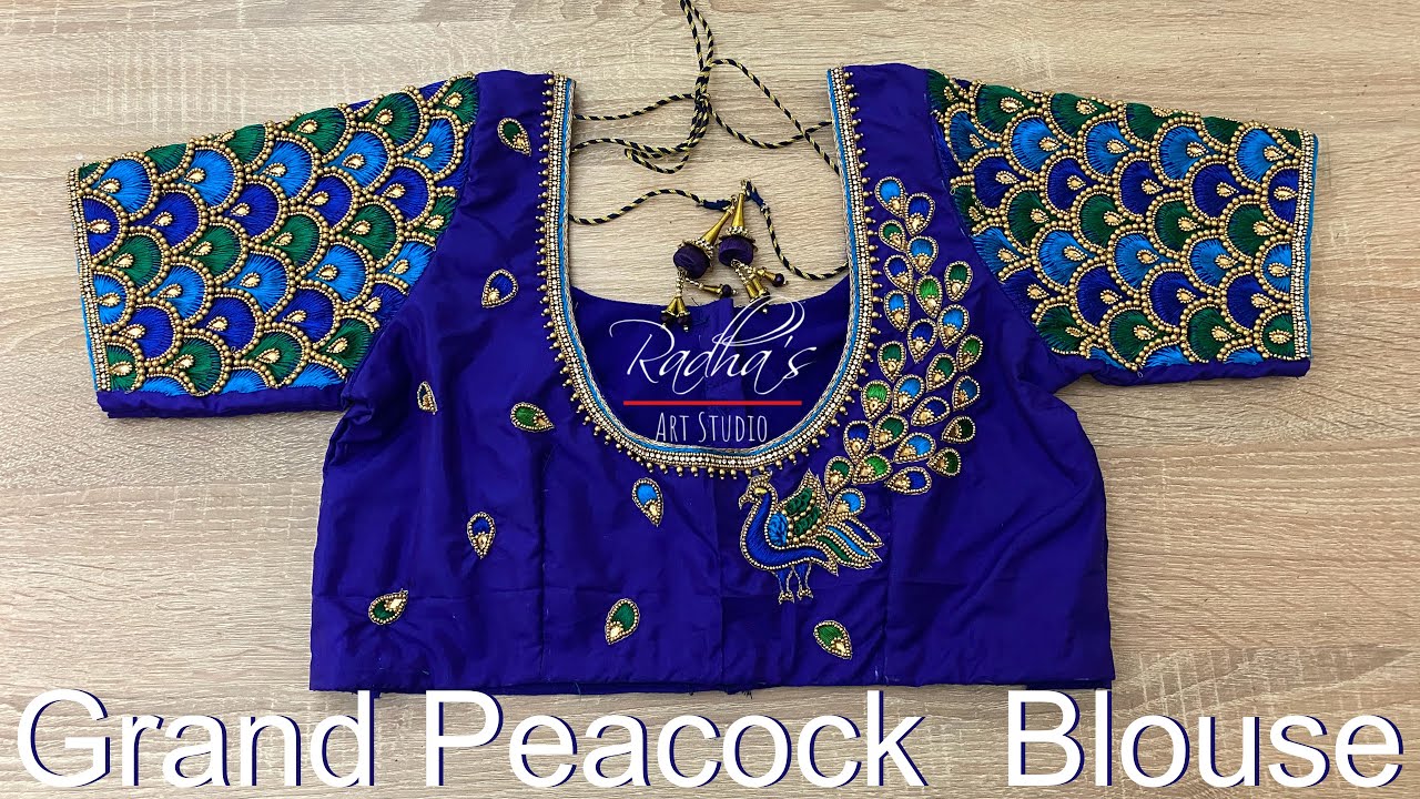 Grand Peacock Aari work Blouse | Part 1