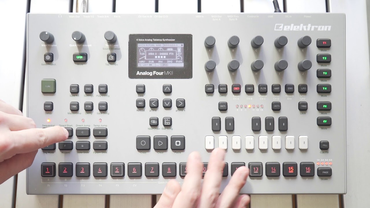 Elektron Analog Four MKII All Factory Patterns with Factory Sound Presets Patches