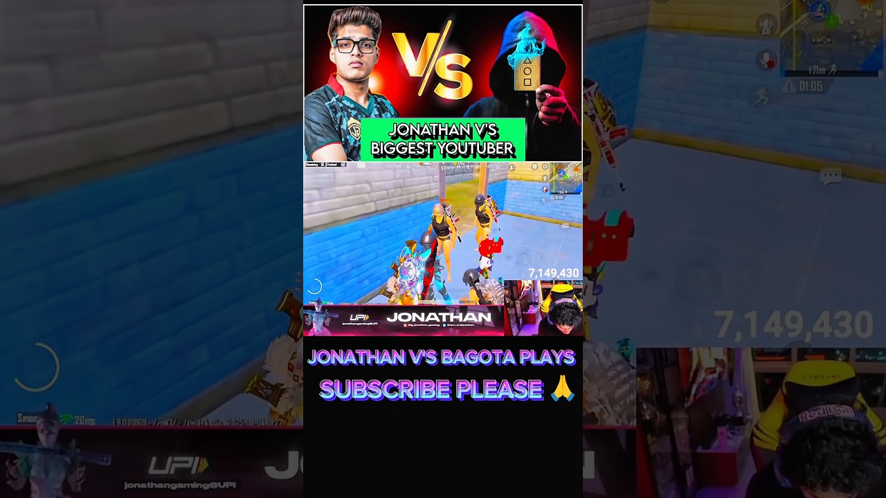 JONATHAN V'S RICH 🤑 STREAMER SQUAD LIVE 🔥 PART 2 #bgmi #jonathan