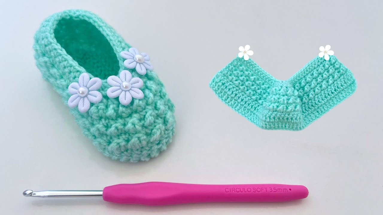 КРАСИВЫЕ И РАЗНЫЕ ТУФЛИ КРЮЧКОМ