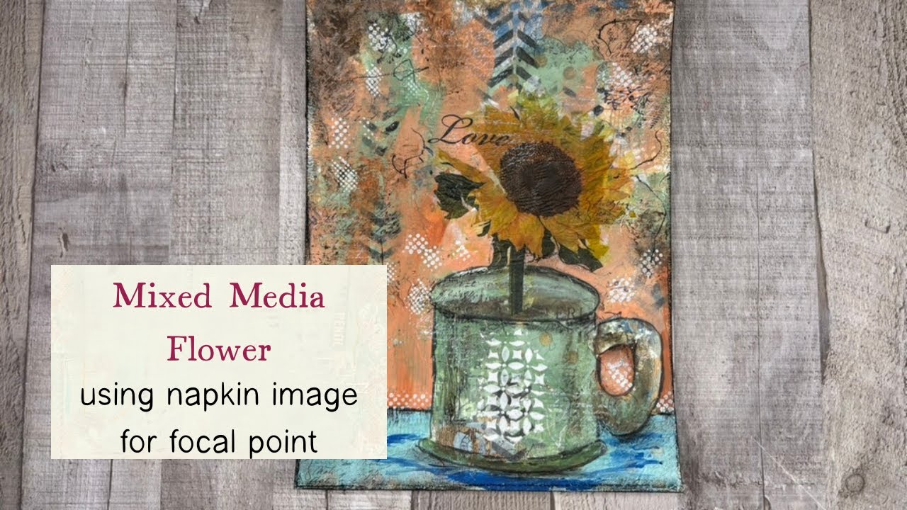 Mixed Media Art Sunflower