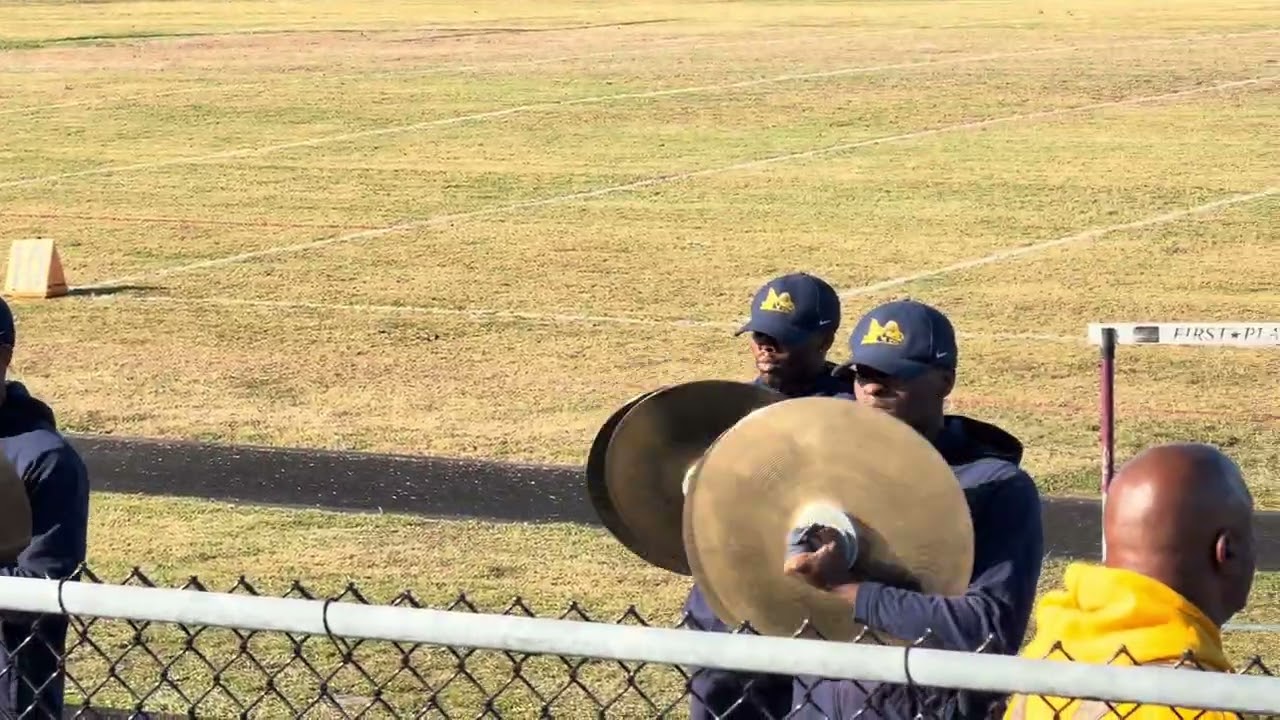 Cold steel drumline practicing at PBLHS BOTB rehearsal 