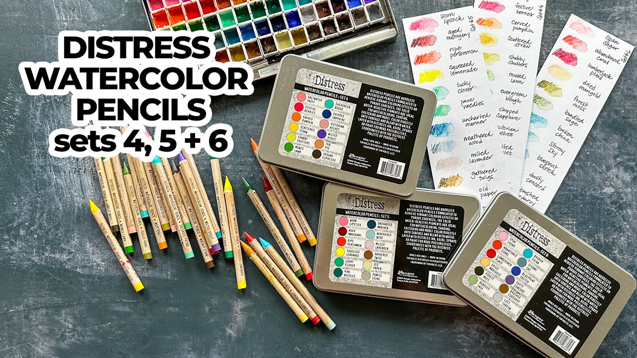 Distress Watercolor Pencils NEW Sets 4, 5 and 6!
