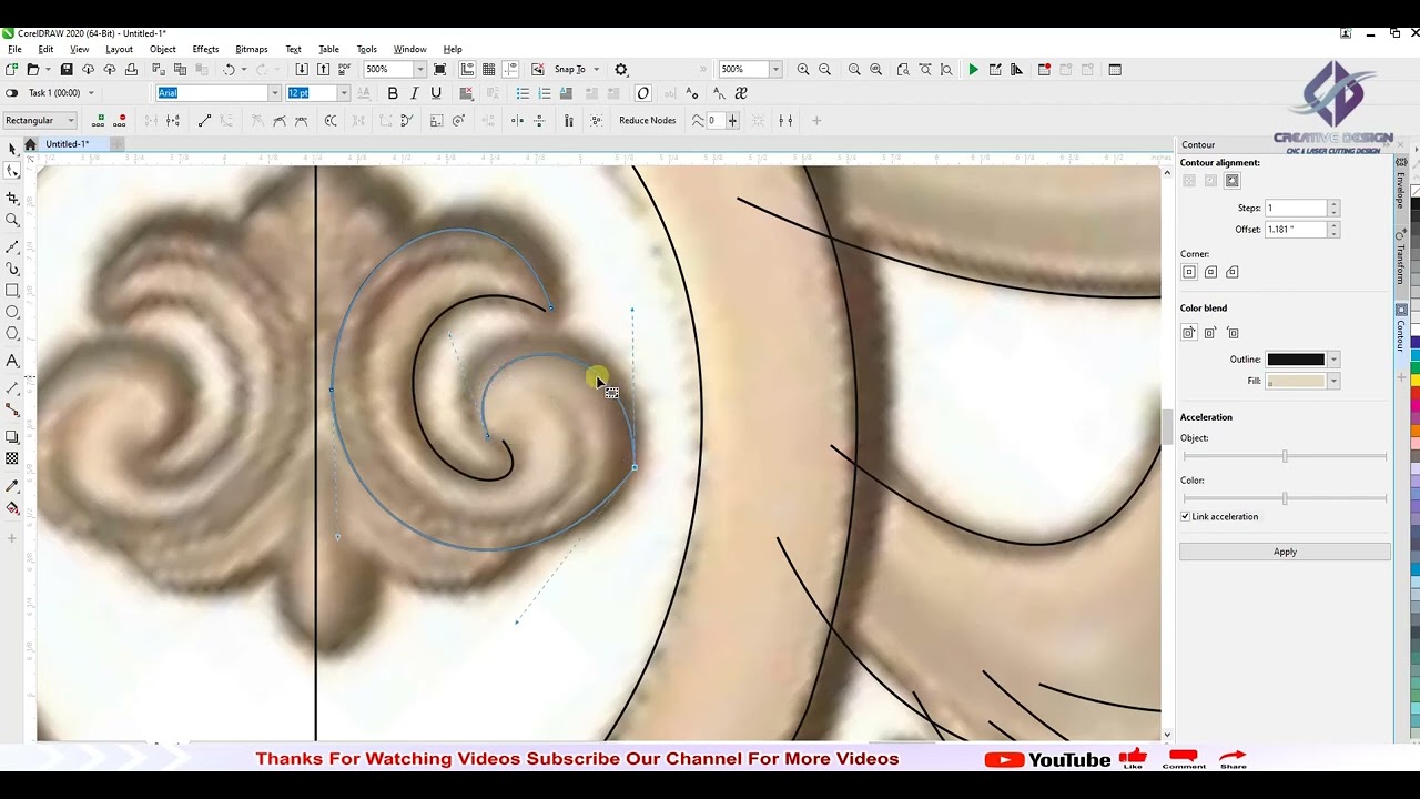 3D Carving Design | Artcam Tutorial | 2D design In CorelDraw For 3D Carving