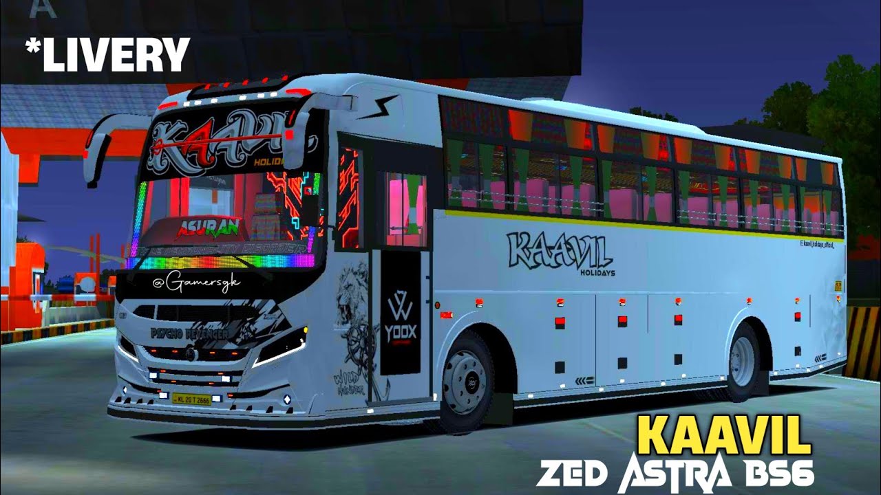 ZED ASTRA BS6 KAAVIL HOLIDAYS BUS MOD 🔥 || TRENDING LIVERY REVIEW AGAIN 🤑 || #BuSSid #zedastra 