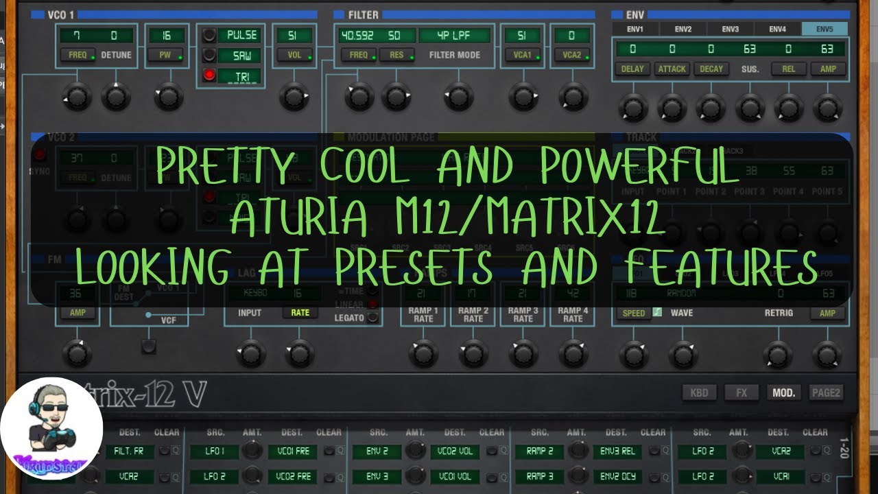 Arturia Matrix12/M12 presets and funtionality