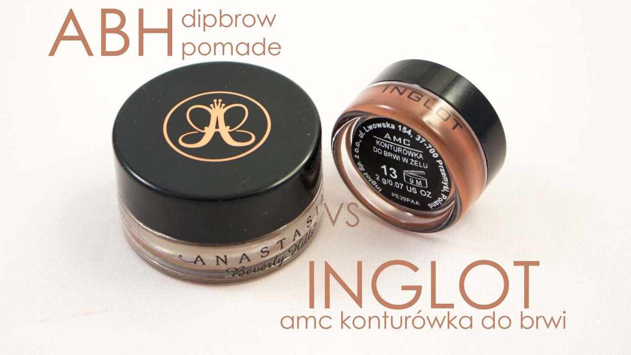 POMADY DO BRWI: Inglot AMC Gel Liner VS ABH Dipbrow Pomade | kitulec