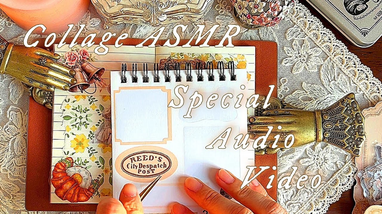 391 幸せのベルと朝食、🍳🍽️🥐scrapbookingASMR・journaling・vintagenote・collagenote・decorativenote✨