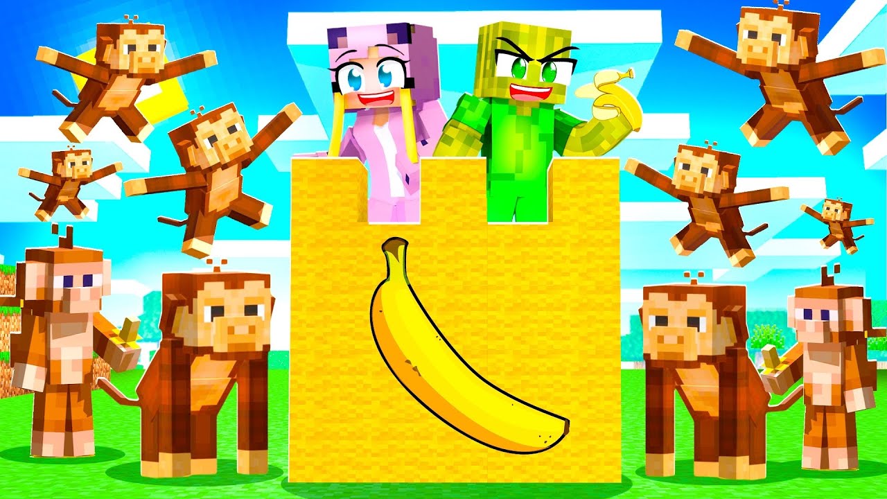 1000 AFFEN vs. BANANEN BASE! Minecraft