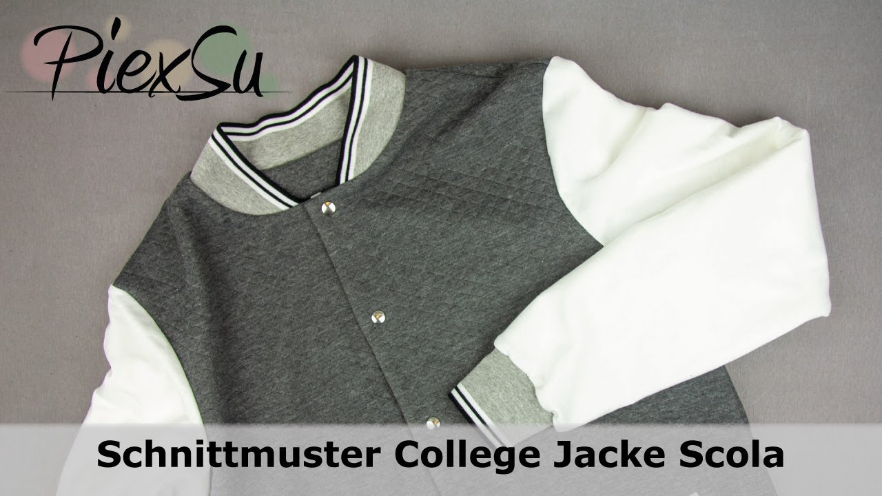 Nähanleitung   Schnittmuster PiexSu Scola College Jacke nähen für Damen Herren und Kinder
