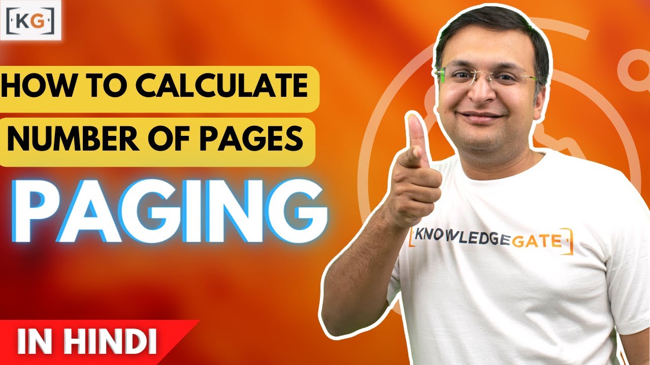 6.10 Paging | Calculate number of Pages | Memory Management in Operating System in Hindi