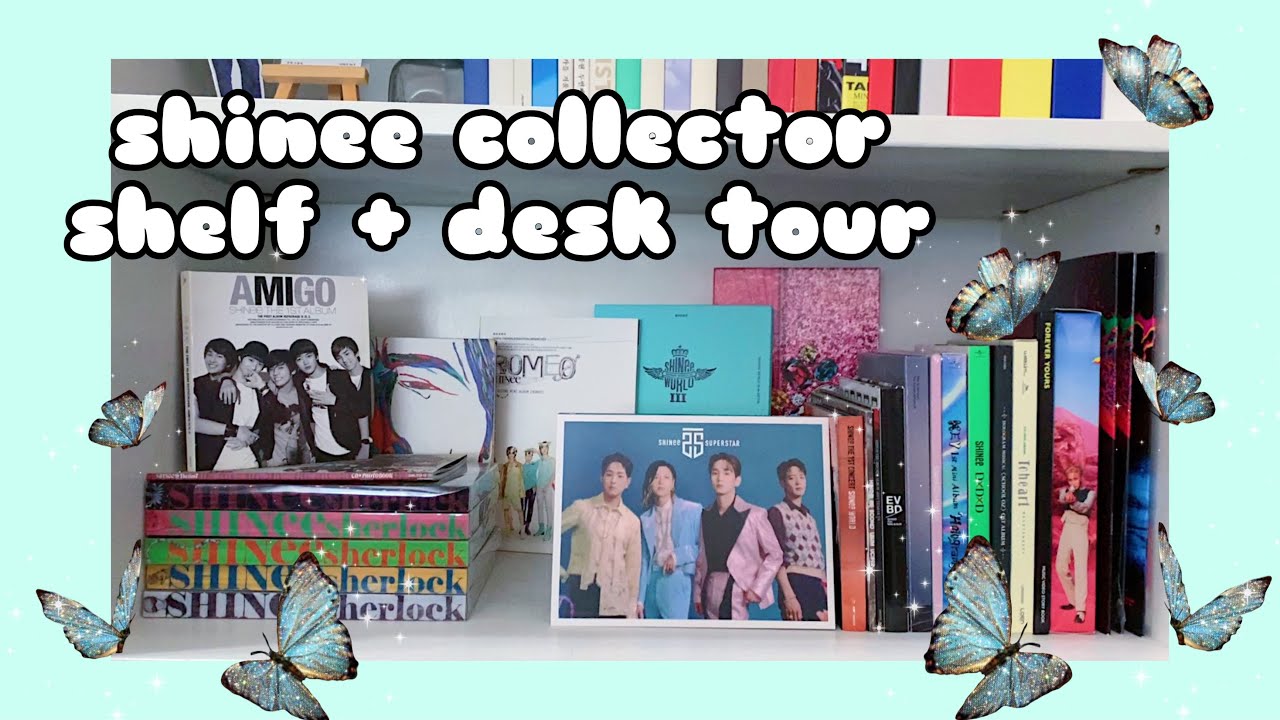 ☆ my messy kpop shelf and desk tour ☆