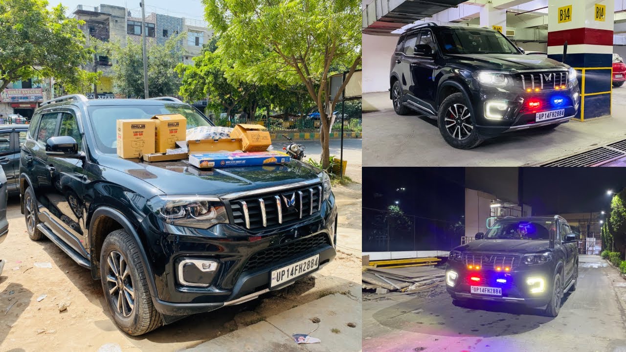Mahindra Scorpio-N Modification | Scorpio-N Convert into Police Car | Ambient Light | Kartik Paal