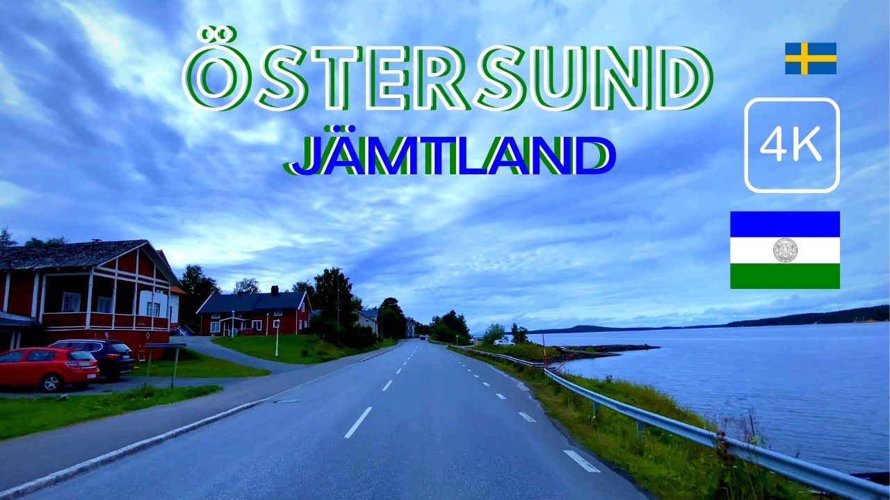 Östersund   SWEDEN 4K Driving - Virtual Drive -  to Myrviken - Hallen 1 Hour Drive