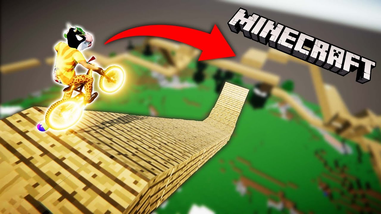 INSANE MINECRAFT MOUNTAIN BIKING! (Descenders)