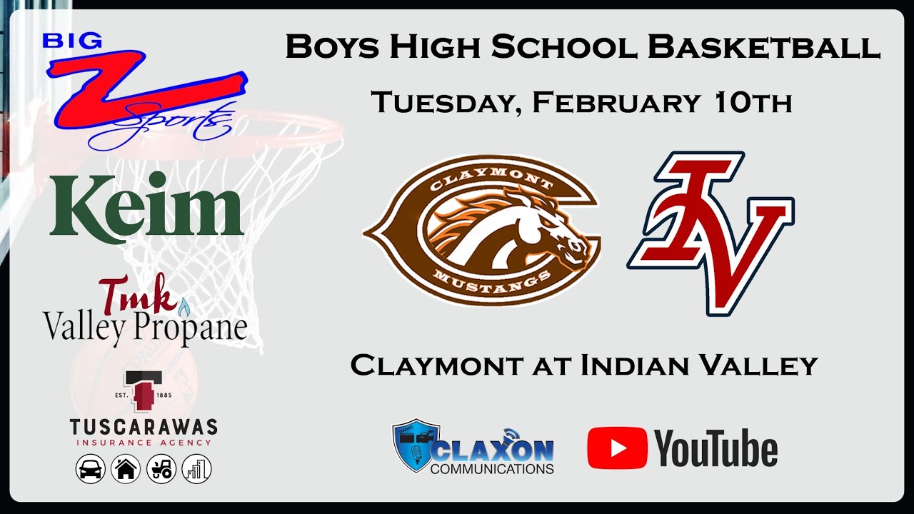 Claymont at Indian Valley  - OHSAA Boys Basketball from BIG Z Sports