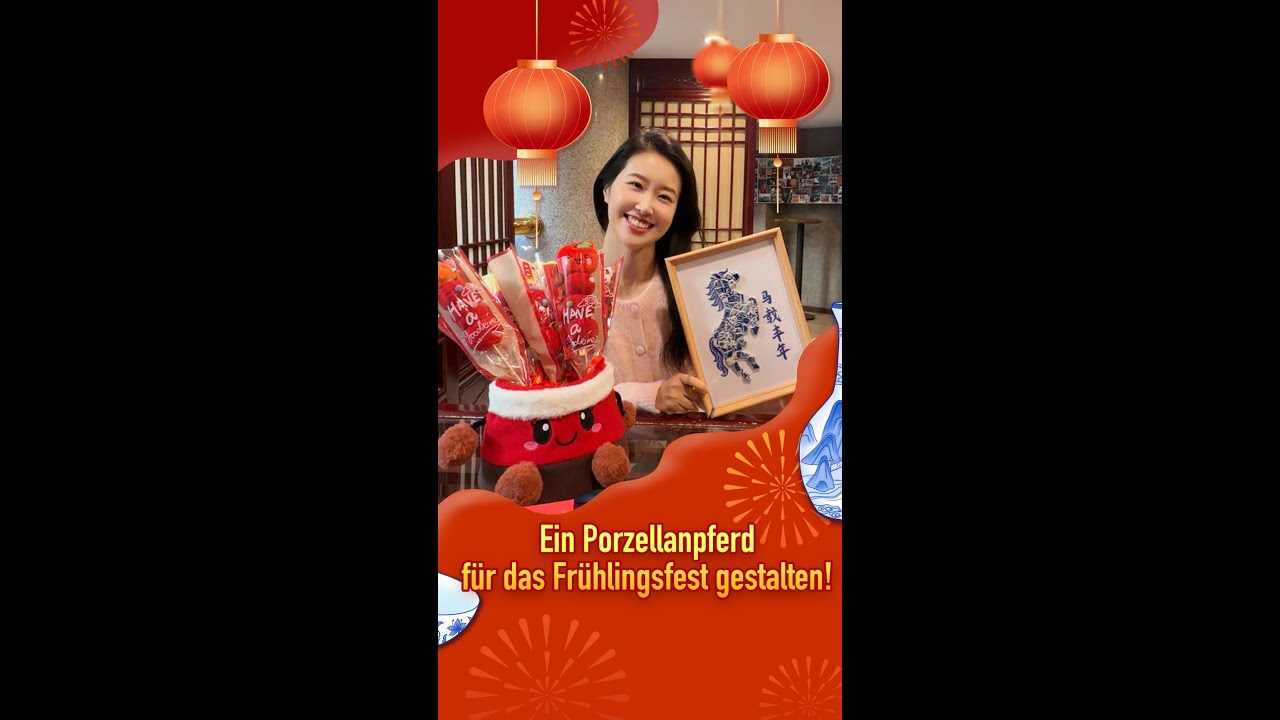 Ein Porzellanpferd für das Frühlingsfest gestalten!