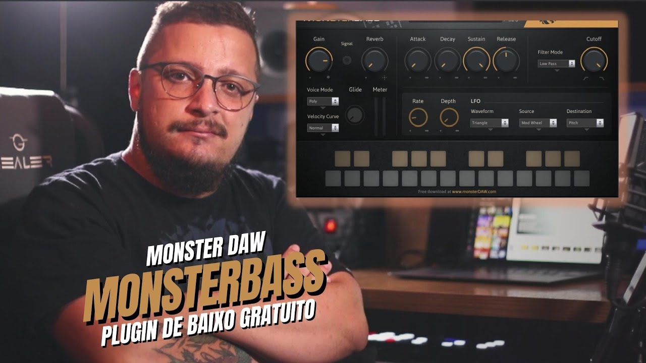 Monster Bass - Plugin Gratuito de Baixo Elétrico, Acústico e Synth Bass