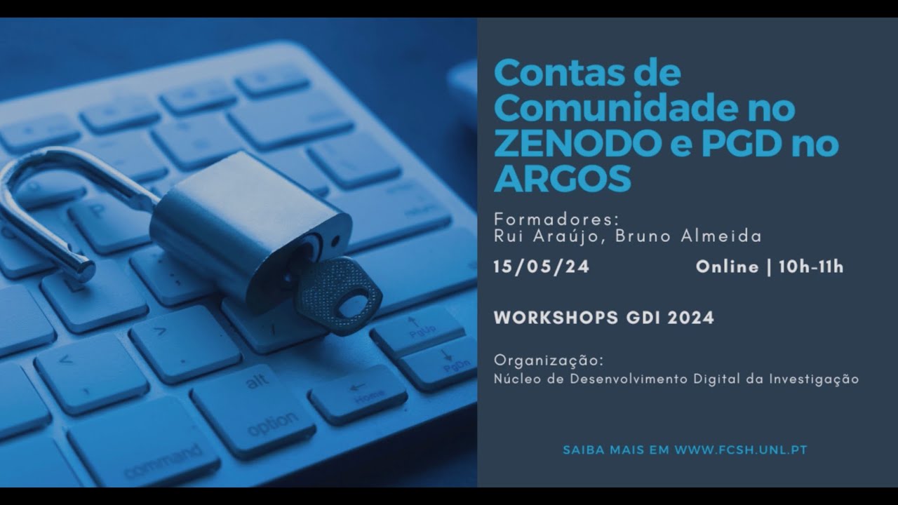 Contas de Comunidade no Zenodo e PGD no Argos