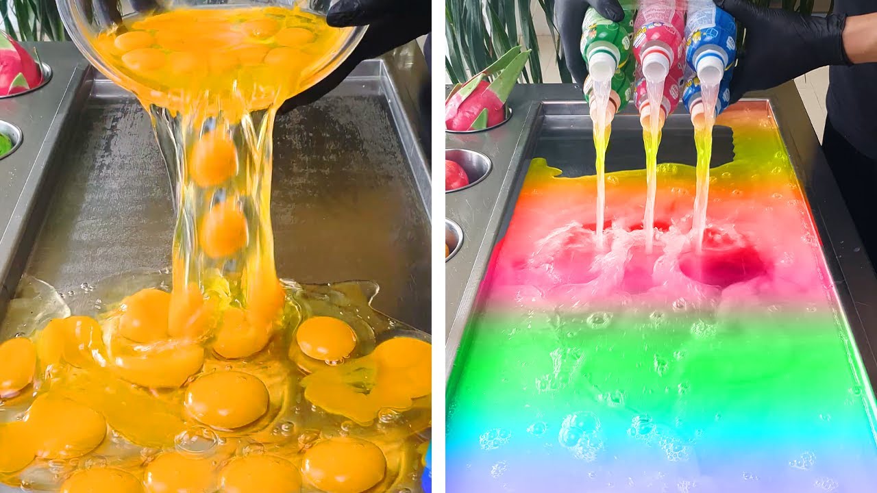 Satisfying ICE Cream #62 🌈 Satisfying Rainbow Egg Street Food