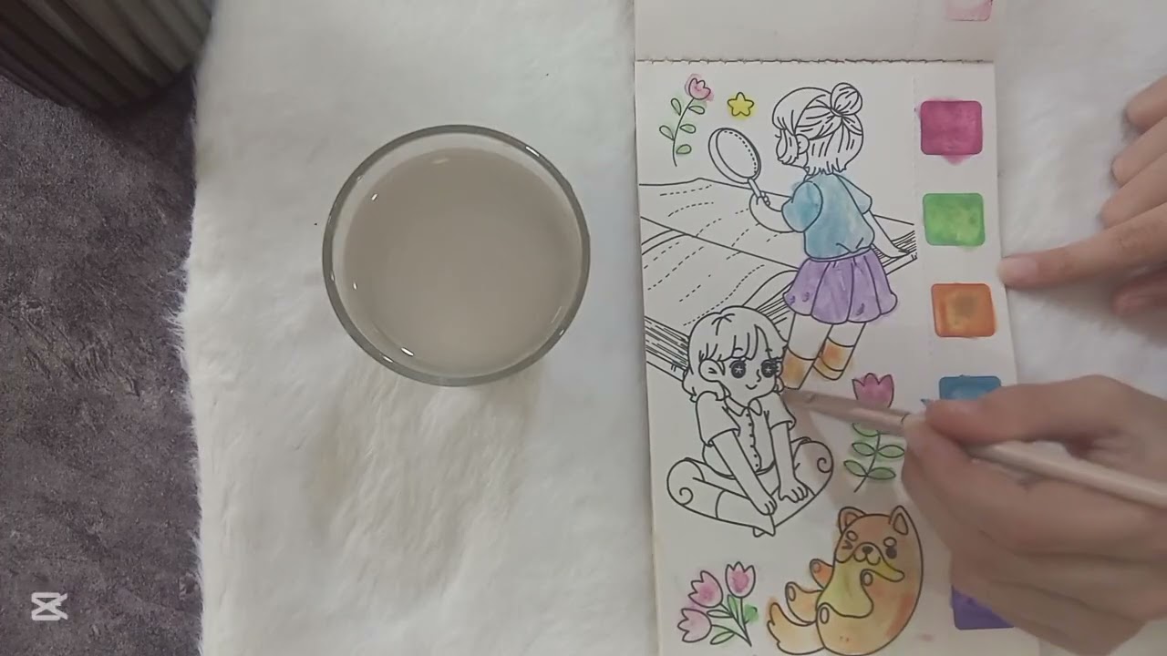 لونت الرسمه بالالوان المائيه ✨🦋