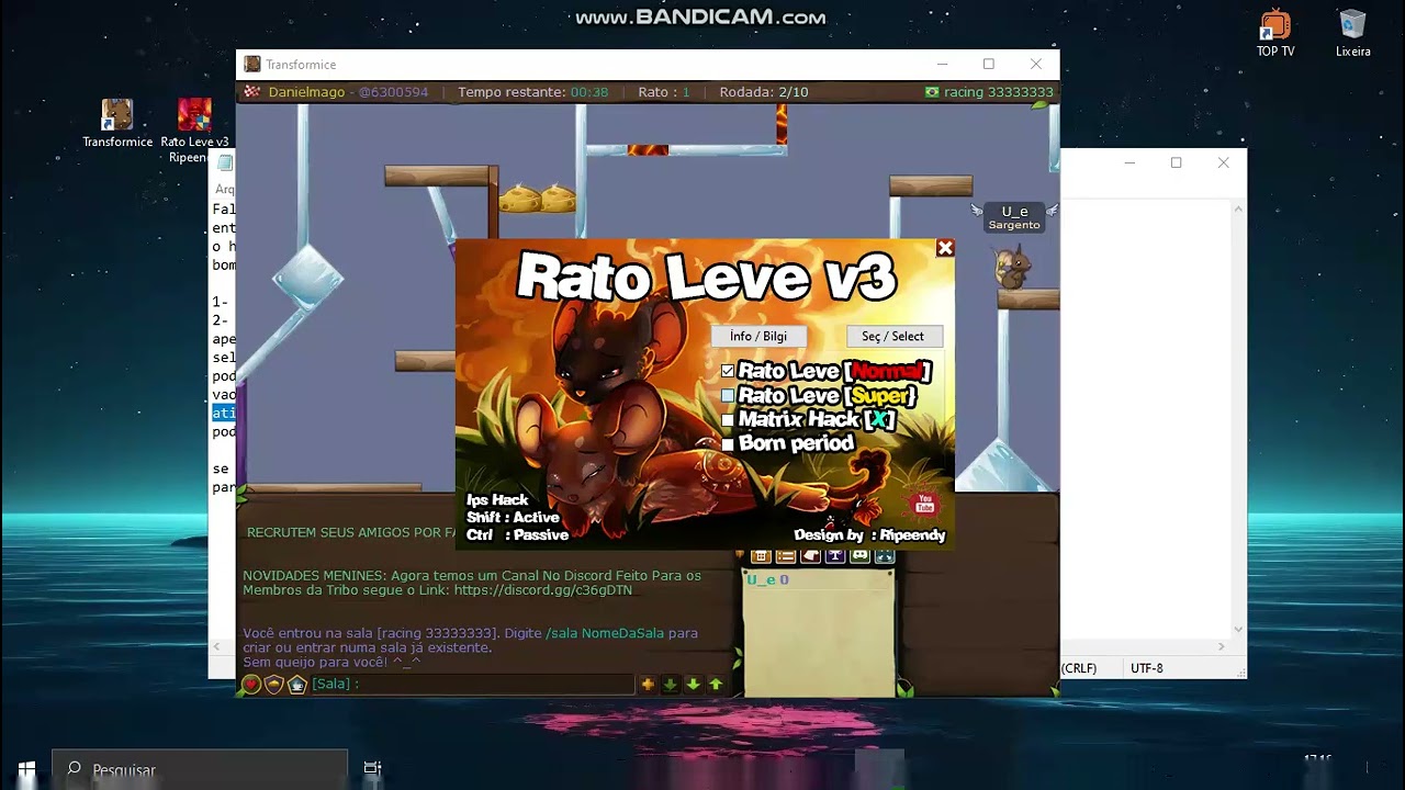 RATO LEVE 2025 - TRANSFORMICE H4CK