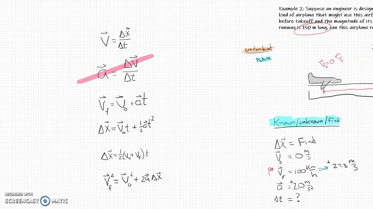 Horizontal kinematics - Example 2 - physics