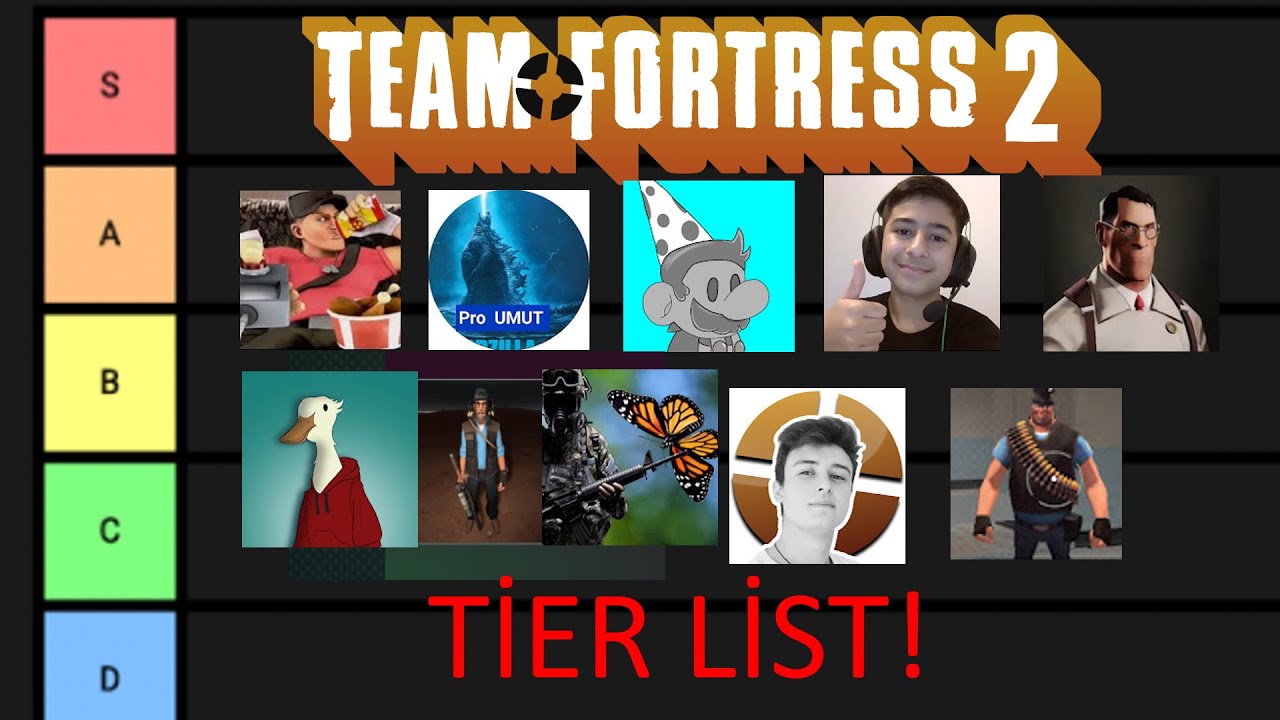 Türk Tf2 Youtuberlarına Tier List!@ProsKro2837Yt @BonkSalot_01​@MedicTalksTF2@SeyitHanGüven
