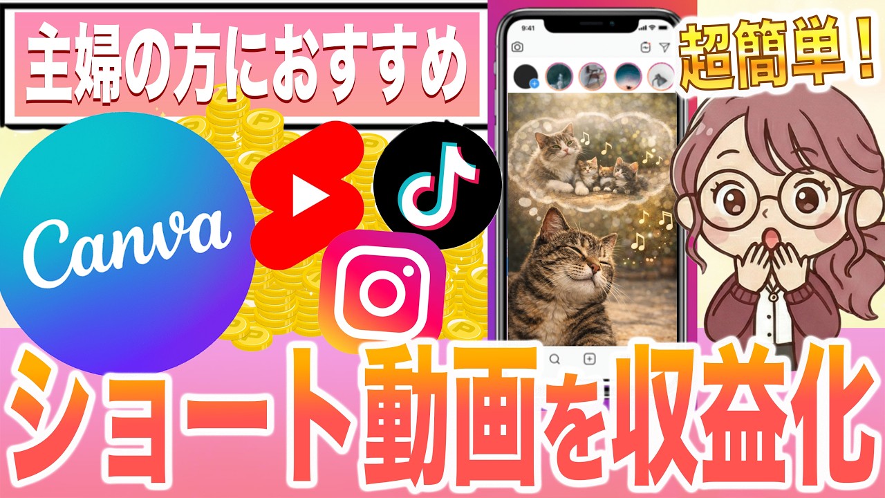 【有料級Canva使い方を公開】CanvaとChatGPTで雑学ショート動画を作って収益化する方法！【在宅ワーク】【Ms.Academy】