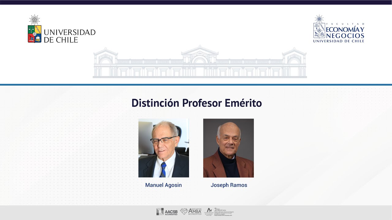 Distinci&oacute;n Prof. Em&eacute;rito a los acad&eacute;micos Manuel Agosin y Joseph Ramos
