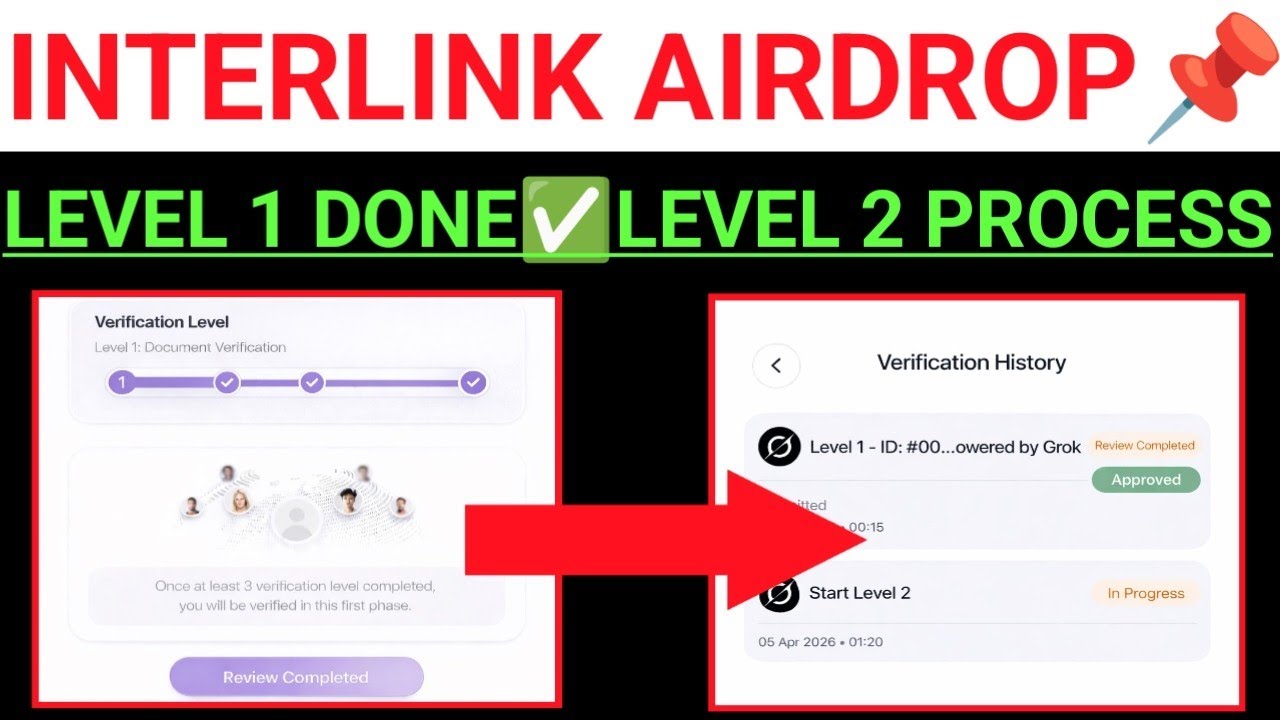 📢INTERLINK AIRDROP || LEVEL 1 KYC DONE✅LEVEL 2 PROCESS START🔥WHAT NEXT?FULL VERIFICATION PROCESS
