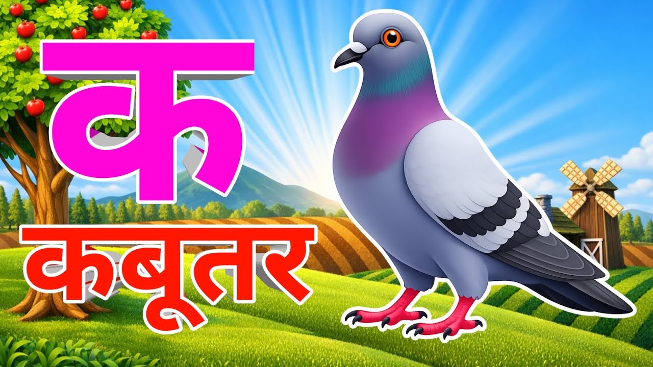 क कबूतर 🕊️ | Kids Learning Alphabet | 3D Cartoon Hindi | ABC Hindi Rhymes