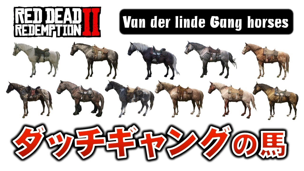 【RDR2】ダッチギャングの馬 Gang horses