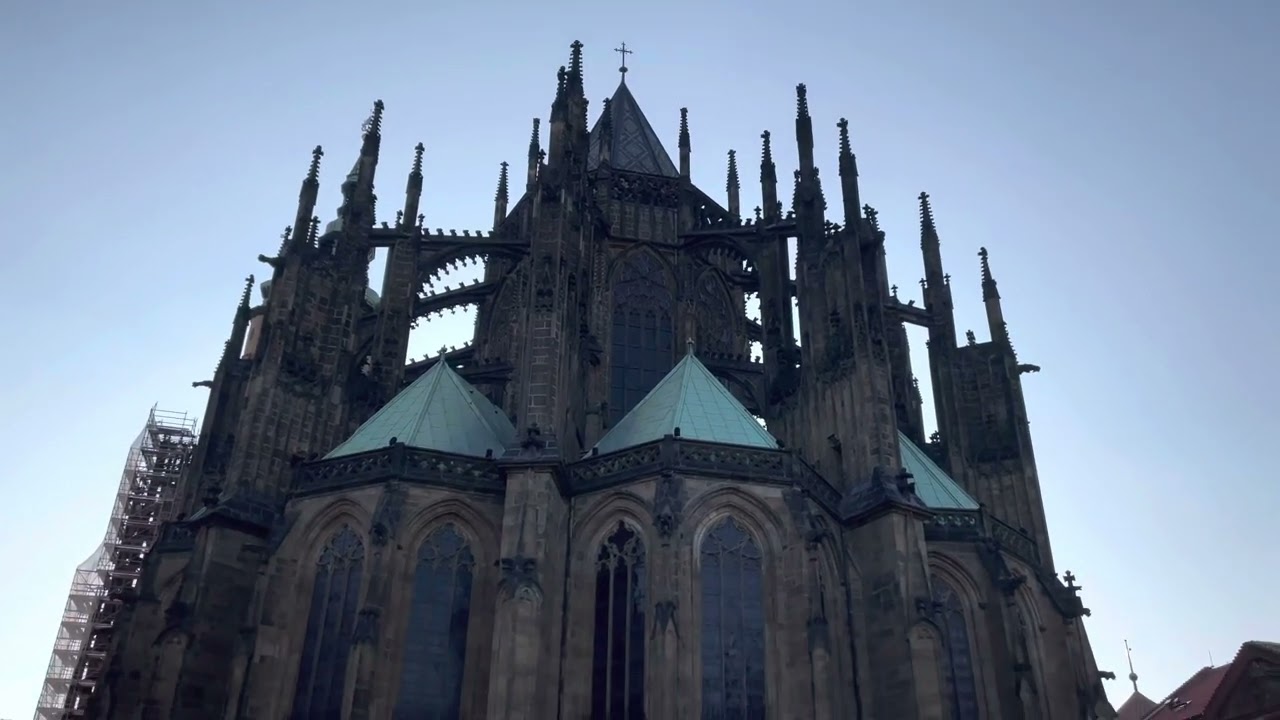Walking around Prague castle, CZECH REPUBLIC.