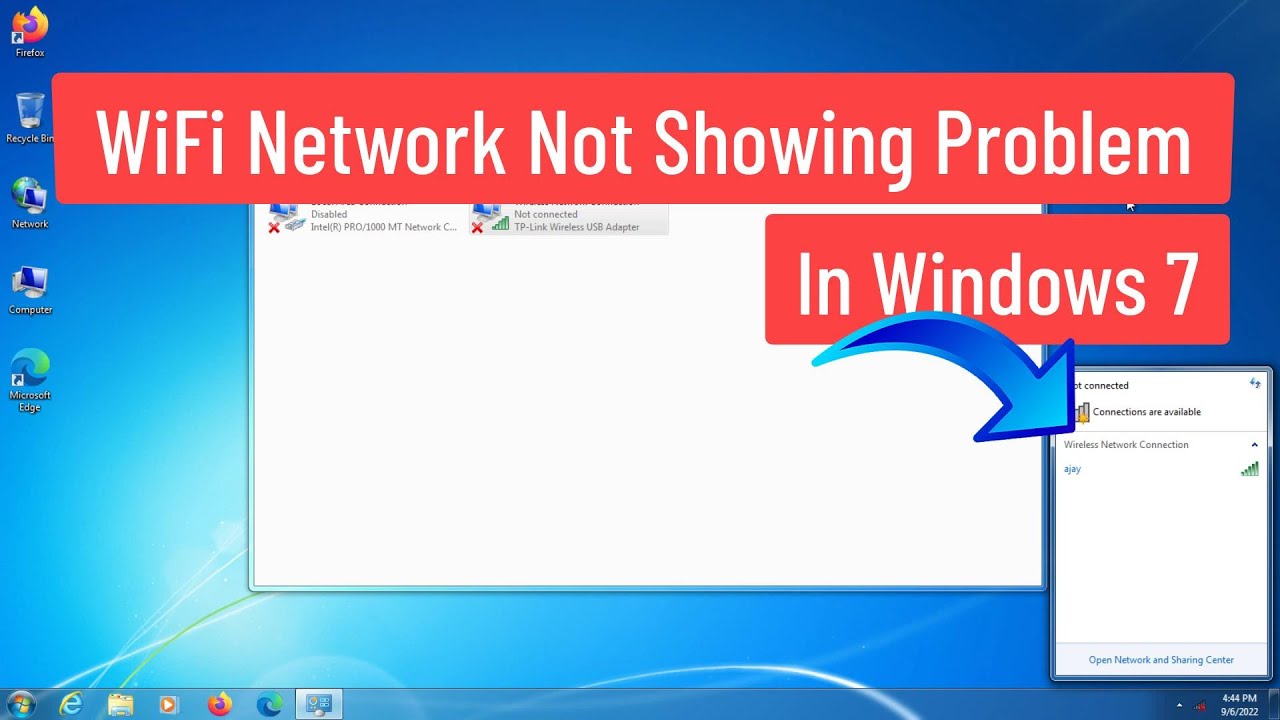 Проблема с отображением сетей Wi-Fi в Windows 7