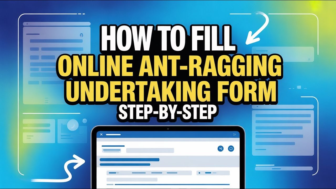 How to Fill Online Anti-Ragging Undertaking Form Step-by-Step | Anti Ragging Form 2025 #ugc