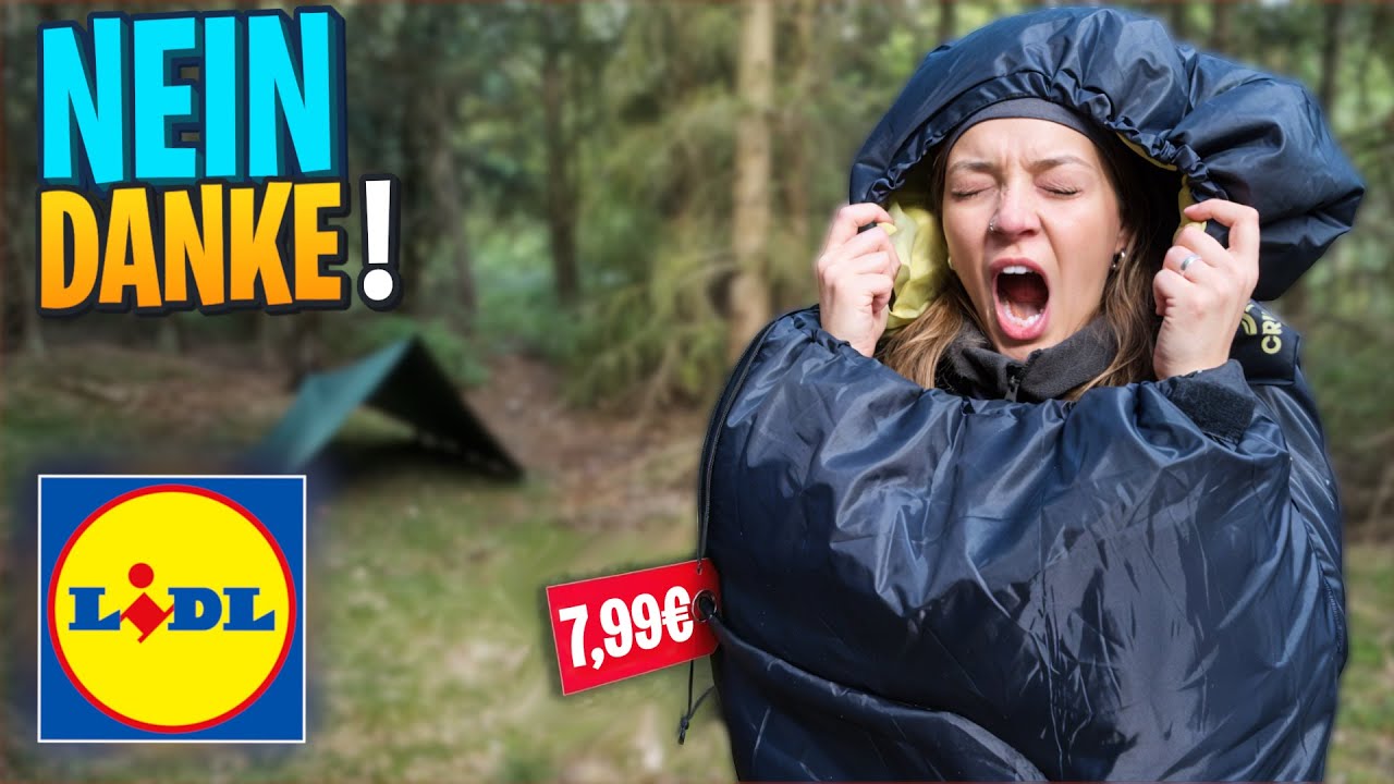 1 Nacht im BILLIGSTEN Lidl Schlafsack war ein FEHLER!