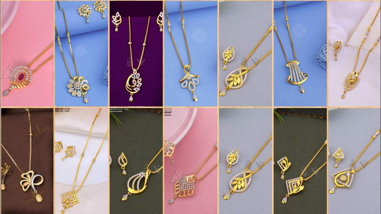 Latest Top 80 Gold Pendant Set Designs Ideas || Light weight Gold Pendant Set Designs 2025