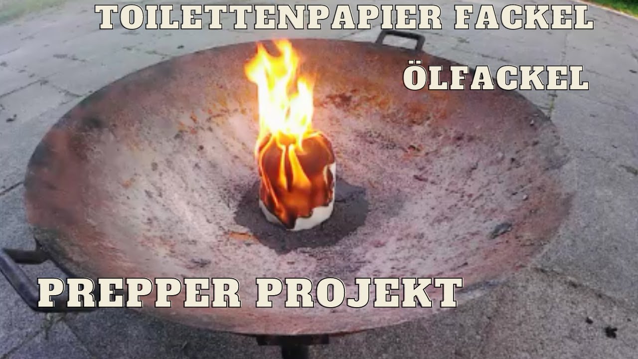 &Ouml;lfackel | Toilettenpapier Fackel selbst gebaut | Prepper Projekt