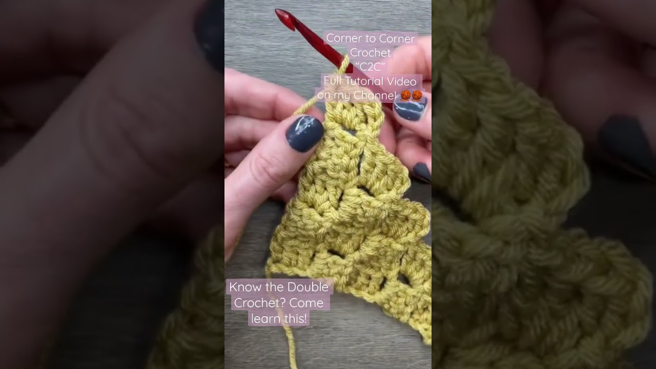 Вязание крючком в технике C2C 🧶🧶