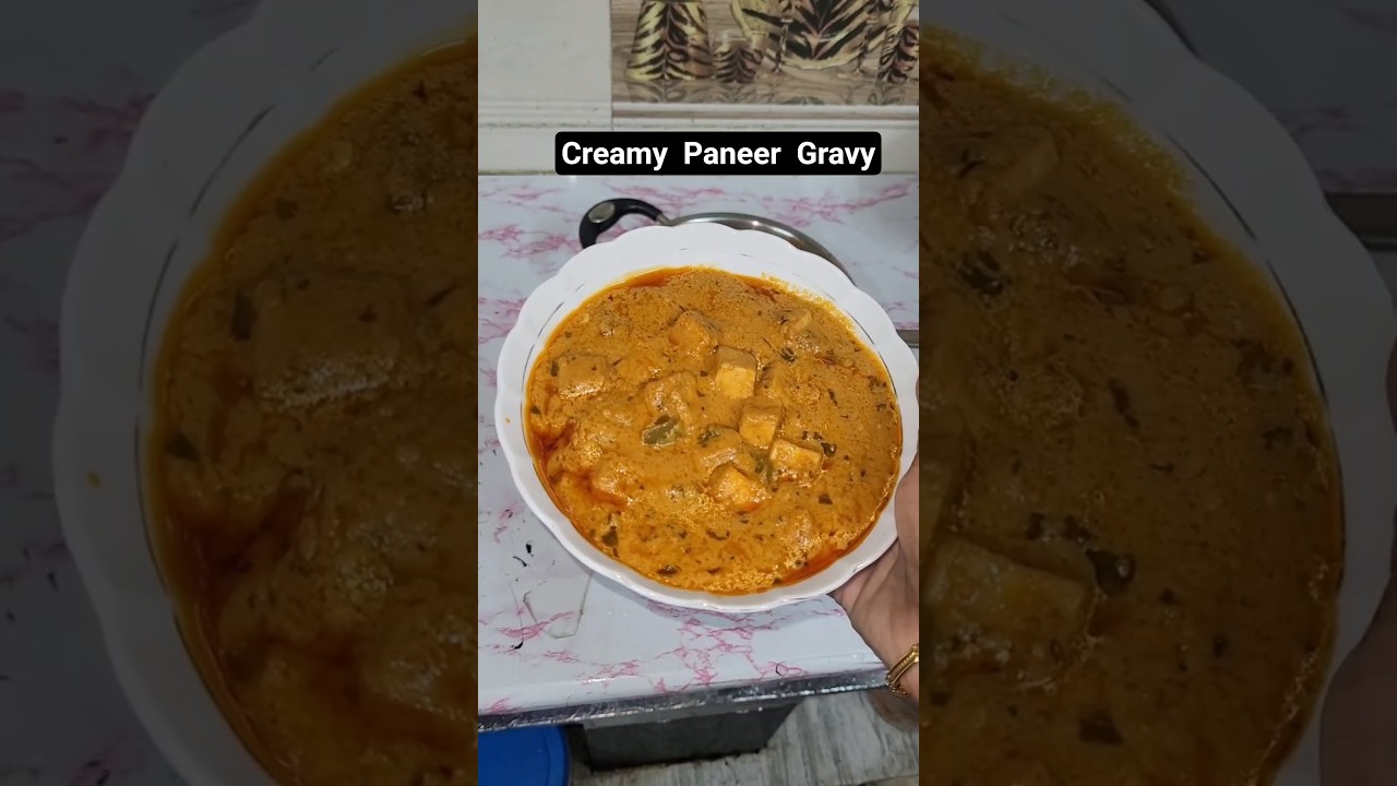 😋 Creamy Paneer Gravy without Cream  #minivlog210 #rosepetals #andaman #shorts #paneer #gravy