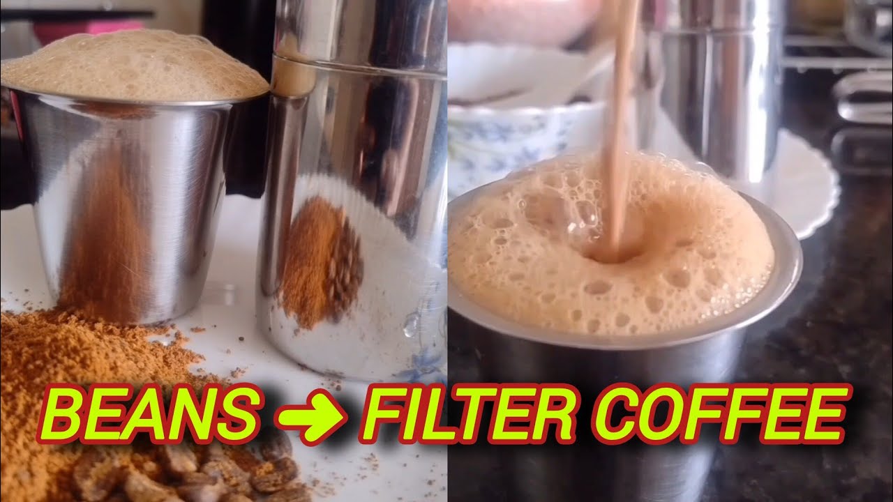 From roasted coffe beans to filter coffee #CoffeeLovers#filtercoffee#homemadecoffeepowder#coffeetime